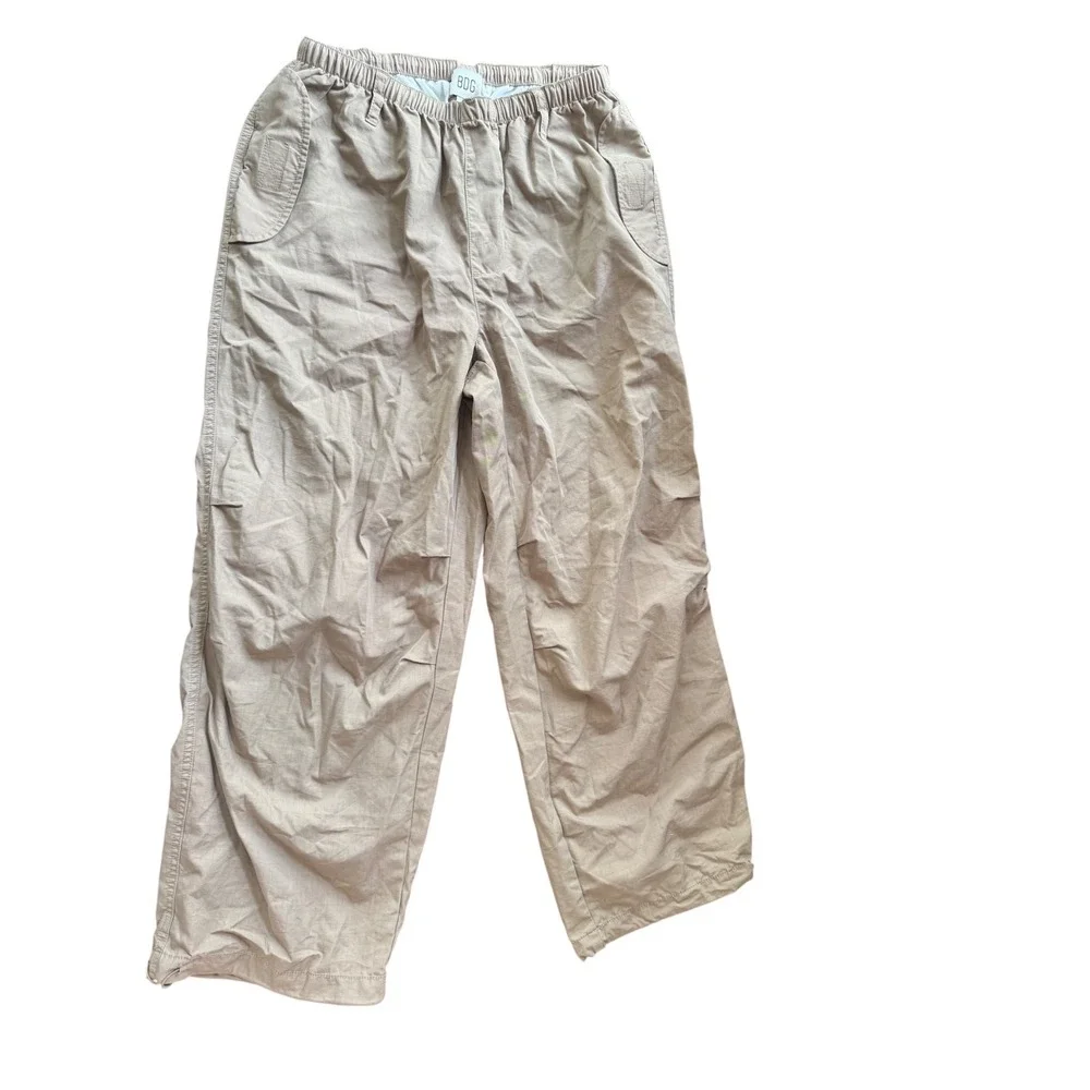 BDG Urban Outfitters Tan Cargo Pants‎ Drawstring Utility Streetwear Womens S